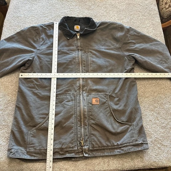 Carhartt C81 QVL Jacket Large Tall Quilted Lined Duck Canvas Work Coat - Picture 5 of 8